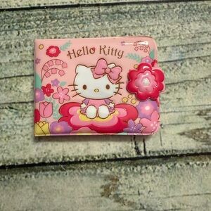 Sanrio Hello Kitty pink plastic 2017 billfold wallet.